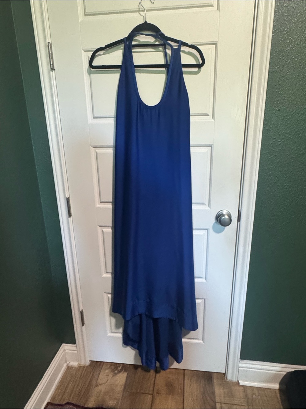 BCBGMaxAzria Royal Blue High-Low Halter Dress